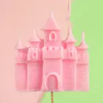 Pink Castle Birthday Candle
