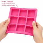 8 cavity square shape silicone mould ( 95 grms )