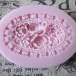 Oval Flower Brooch Silicone mould