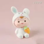 Cute Baby in Bunny Costume Cake Toys Figurine