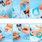 Upper case alphabet number silicone mould for chocolate, fondant , resins etc