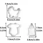 3 pcs Baby Shower stainless steel cookie cutter