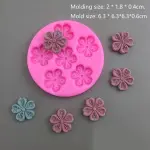 6 CAVITY CHERRY BLOSSOM SILICONE MOULD
