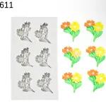 6-Cavity Daisy Flower Silicone Fondant Mould