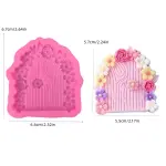 floral decorated door silicone mould