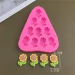10 Cavity Sunflower Silicone Mould - Fondant & Candle