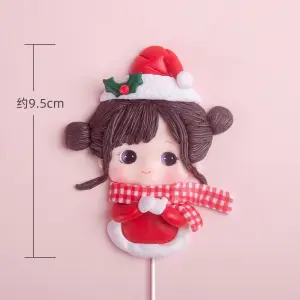 Soft Clay Christmas Girl Cake Toys