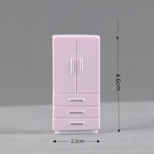Miniature Pink Wardrobe Figurine