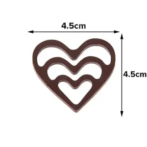 Triple Heart Chocolate Garnish Mould
