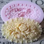 Oval Flower Brooch Silicone mould