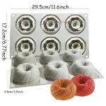 6 cavity mini swirl bunt pastry Silicone Entremet Mould
