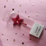3D Red Diamond Star Cake Candle Set