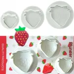 3 pcs strawberry Plunger cutter set