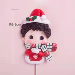 Christmas Santa Boy Clay Doll Cake Toys