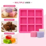 8 cavity square shape silicone mould ( 95 grms )