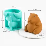 3D Cute Capybara Silicone Cake Mould