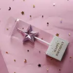 Rose Gold 3D Diamond Star Cake Candle Set