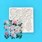 Detailed rose flower silicone mould
