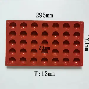35 cavity semi circle sphere dome shape silicone mould