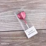 3D Diamond Heart & Star Cake Candle Set (Dark Pink)