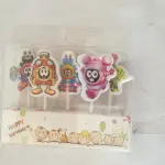 5 Pcs Seer Robot Cake Candle Set