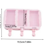 3 Cavity Wave Cakesicle Mould with Lid & Sticks