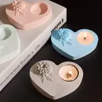 heart shape storage box with lid silicone mould (large size )