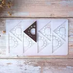 8-in-1 Small Hollow Triangle Chocolate Garnish Silicone Mould