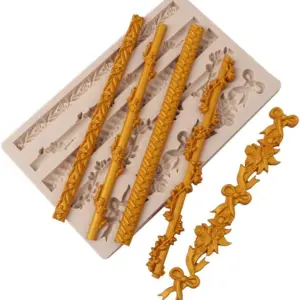 Relief boarder Lace silicone Mould