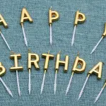 Gold Happy Birthday Letter Cake Candle