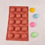 15 cavity semi circle sphere dome shape silicone mould style 2