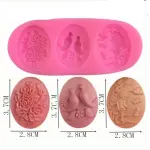 3 cavity Bird Cameo theme silicone mould