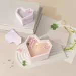 heart shape storage box with lid silicone mould (small size )