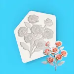 Bunch of rose flower silicone mould