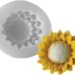 3D Sunflower Silicone Flower & Candle Mould