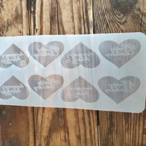 Happy Birthday Heart Chocolate Garnish Mould