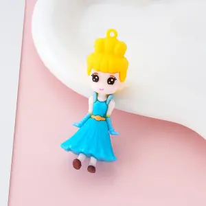 Cute Princess Girl Resin Charm Pendant