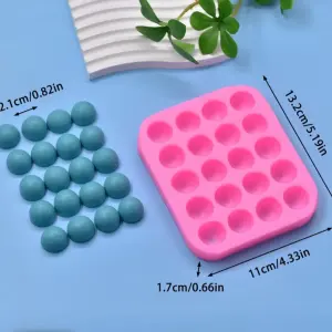 20 cavity semi circle silicone mould