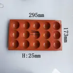 15 cavity semi circle sphere dome shape silicone mould style 2