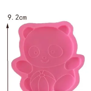 Panda with ball theme silicone mould