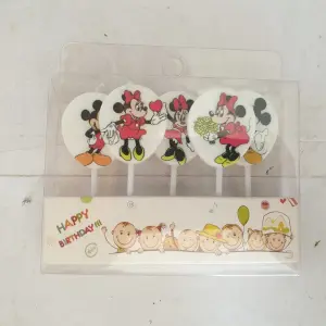 Mickey & Minnie Mouse Theme Cake Candles