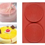 2 cavity Large spiral chocolate garnish mould