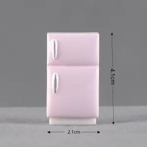 Miniature Pink Refrigerator Resin Charm