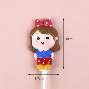 Cute Cartoon Girl Cake Toys Pick