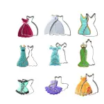 9 pcs Lady Dress Skirt cookie cutter set