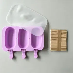 3 Cavity Cakesicle Mould with Lid & 50 Sticks