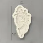 Floral Lady Face Silicone Mould Style 2 for Cake Decor