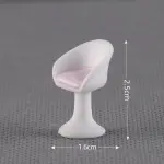 Miniature White Modern Chair Figurine