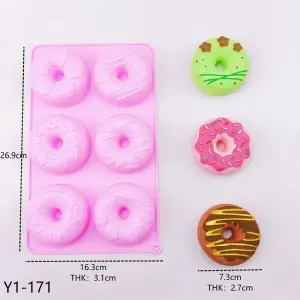 6 cavity Donut silicone mould