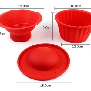 Jumbo Cupcake Shape Silicone Cake Mould